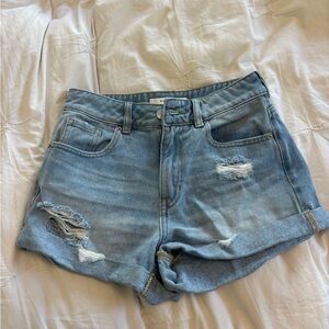 PacSun Light Blue Distressed Jean Shorts